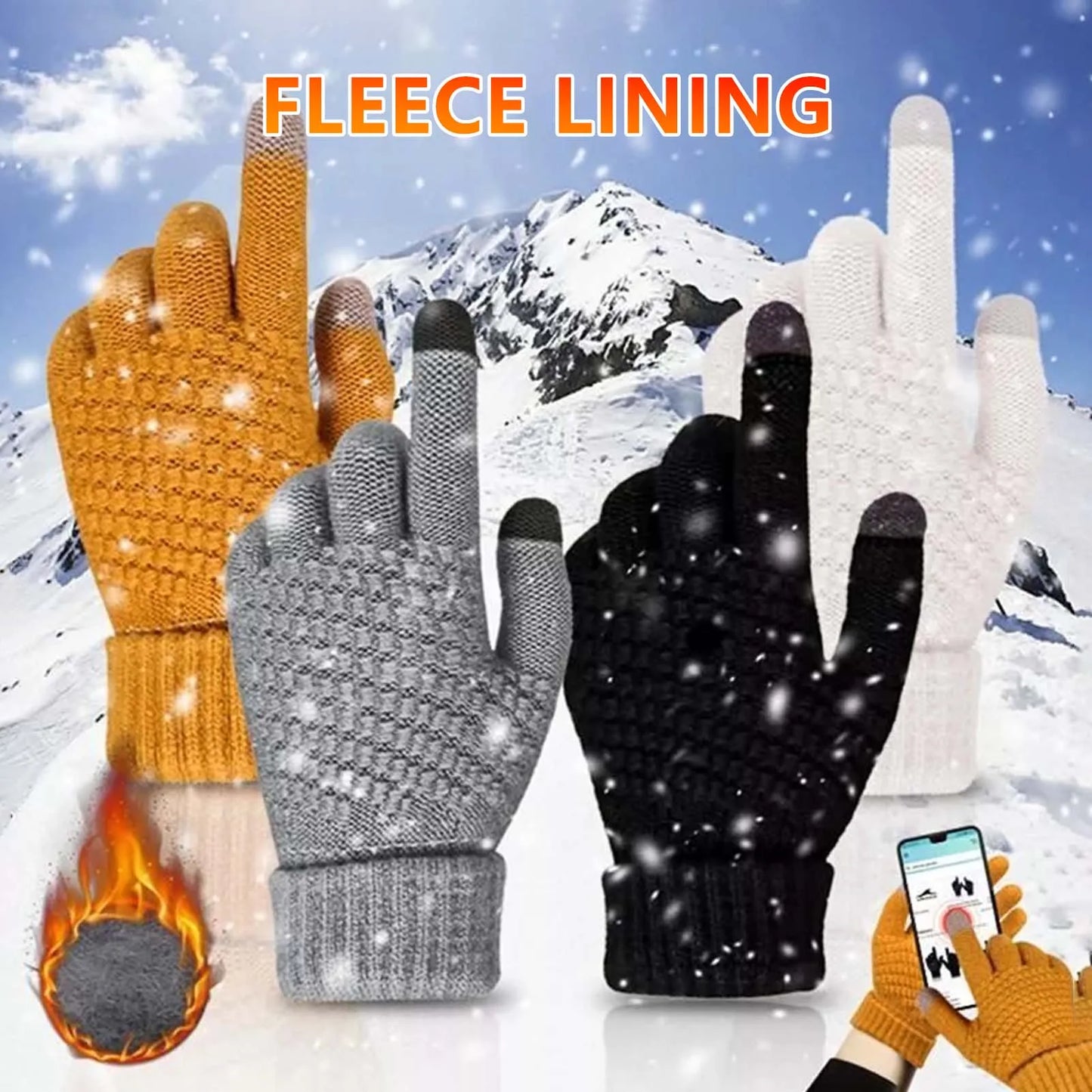 Touch Screen Cold Weather Gloves Daily Outdoor Snow Gloves