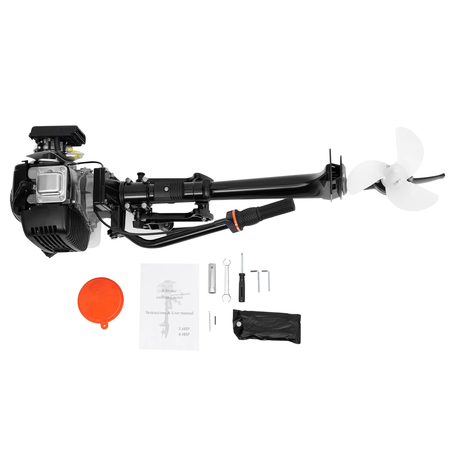 4HP 4-Stroke 52CC Outboard Motor  Air Cooling CDI System Manual Start Short Shaft 40CM