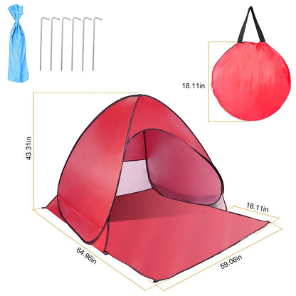 Automatic Instant Pop Up Beach Tent Lightweight Outdoor UV Protection Camping Fishing Tent