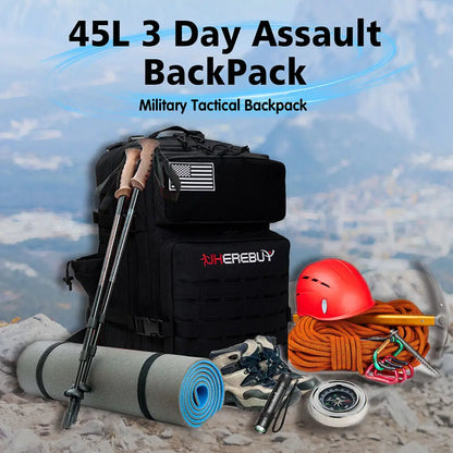 45L Military Tactical Backpack Molle Rucksack