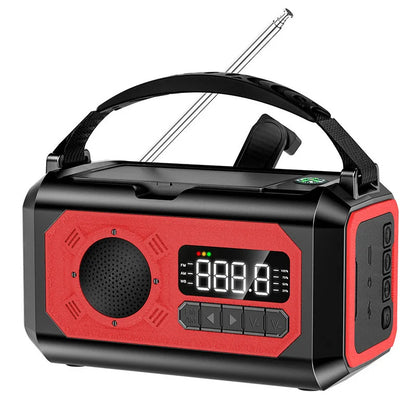 Solar Hand Crank AM/FM/NOAA Weather Radio with 2 Solar Panels  Radio and  Reading Lamp