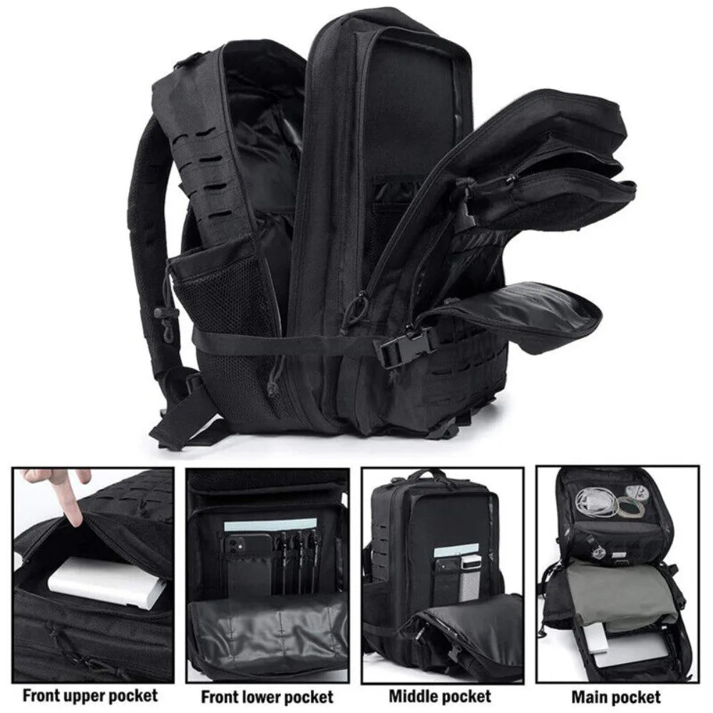 45L Military Tactical Backpack Molle Rucksack