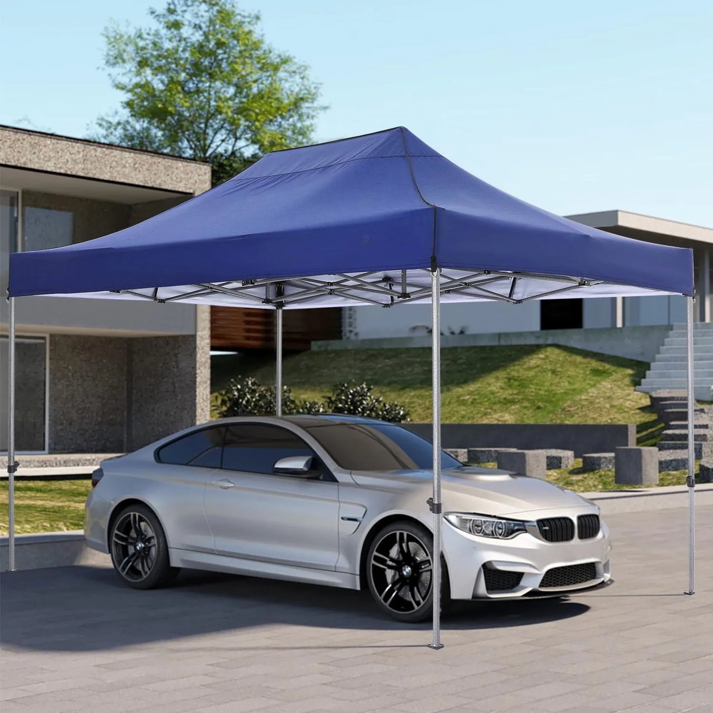 10x15 Pop Up Canopy without Sidewall, Heavy Duty Canopy All Season Wind Waterproof