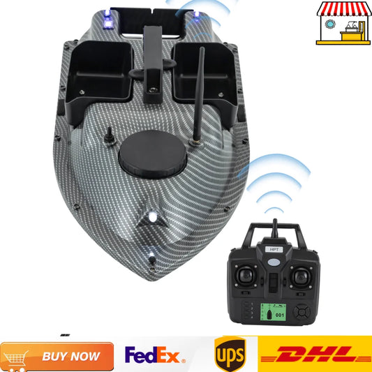 Rechargeable GPS Fishing Bait Boat with 2 Batteries 16 Positioning Points