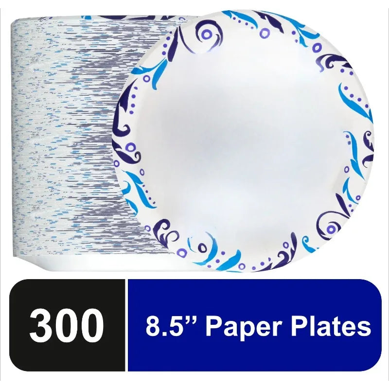 300 Everyday 8.5" Disposable Paper Plates