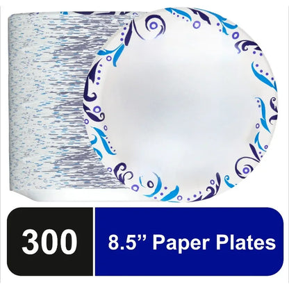 300 Everyday 8.5" Disposable Paper Plates