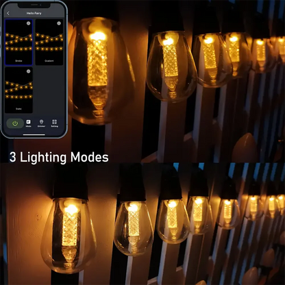 LED Outdoor Waterproof  Light String   App Control 3 Lighting Modes