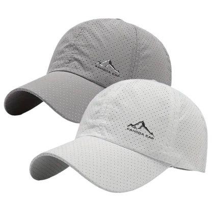 2PCS Unisex Baseball Caps Summer Quick drying Breathable Hat Outdoor Sports Sum Shade Cap for Outdoor Fishing Camping