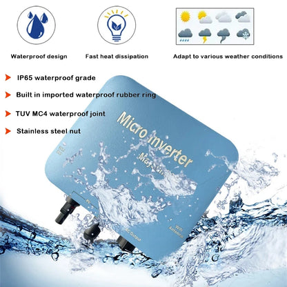 1000W Solar Inverter On Grid Micro With MC Connector WIFI Cloud Monitor 220V230V/110V120V AC