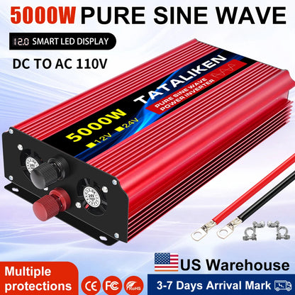 12V To AC 110V 60HZ e Portable Converter with LED