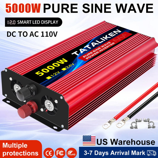 12V To AC 110V 60HZ e Portable Converter with LED