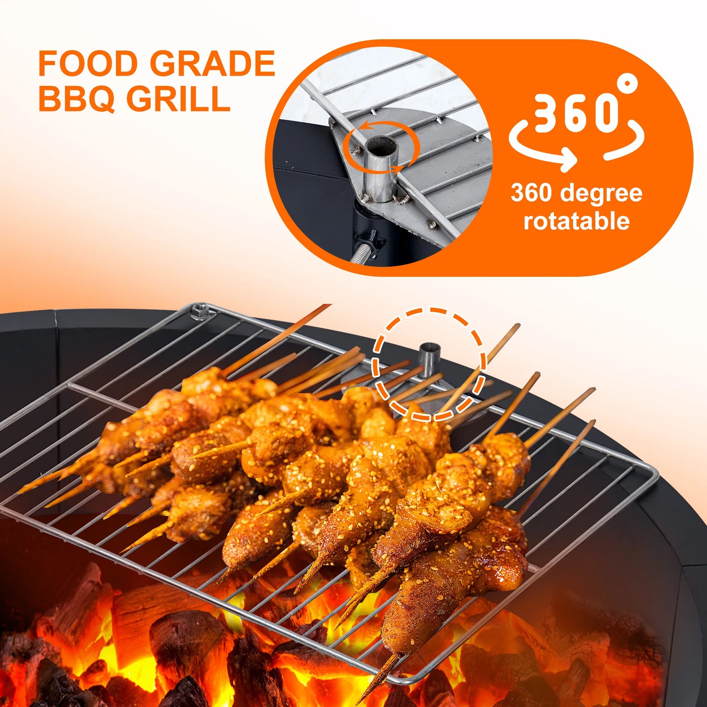 Fire Pit Ring Heavy Duty Solid Steel Firepits Insert