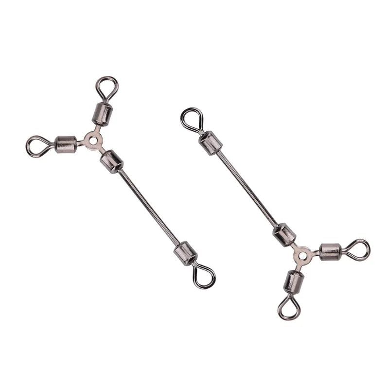 15Pcs Durable Y Shape 3 Way Rolling Swivels