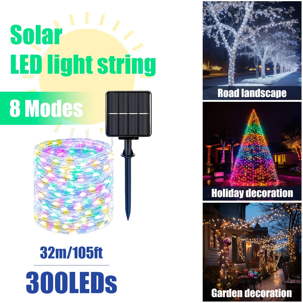 300LED Solar Outdoor Waterproof Decoration Lighting