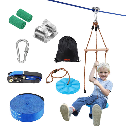 Zipline Kit for Kids and Adult 52 ft Up to 500 lb  Quick Setup