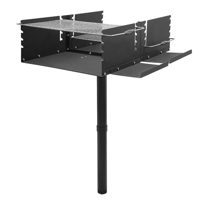 Single Post Outdoor Grill Heavy Duty l BBQ Park Style Cooking