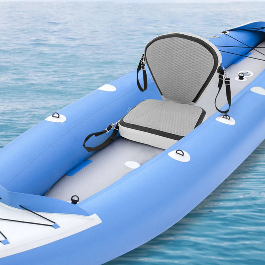 Grey Padded Kayak Seat for Canoeing, Drifting, Rafting, Fishing