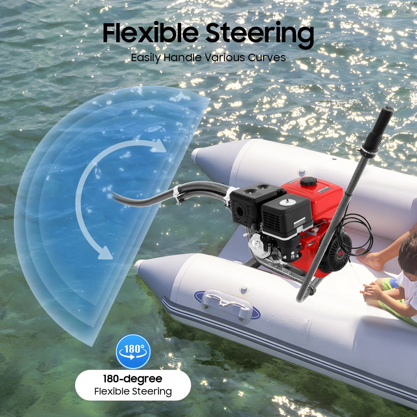 420cc Outboard Motor Fishing Boat Engine  3600rpm for Small Boats