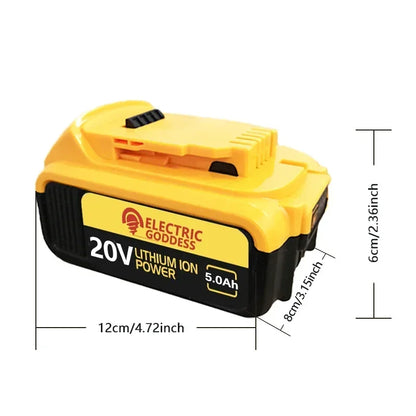 Lithium-ion Replacement Battery Fit For Original Lithium-ion Battery 20V 5Ah for Dewalt