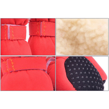 4Pcs Dog Snow Boots S-XL Soft with Non-Slip Soles
