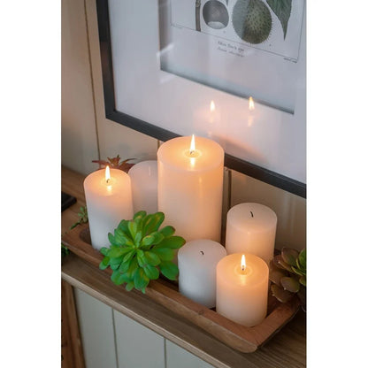 Ivory Pillar Candles - Smoke-free and Odorless, Perfect for Weddings, Dinners, Christmas, and Home Decor