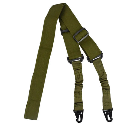 Two Points Rifle Sling with Length Adjuster Traditional Sling with Metal Hook
