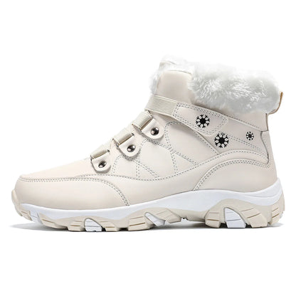 Womens Winter Boots Warm Fur Lined  Outdoor Hiking Boots