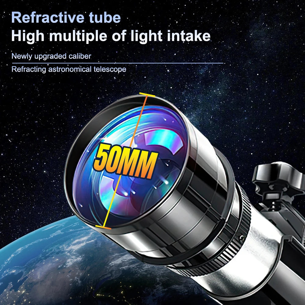 Professional HD Astronomical Telescope FMC Multi-coated Optical Double Lens Monocular