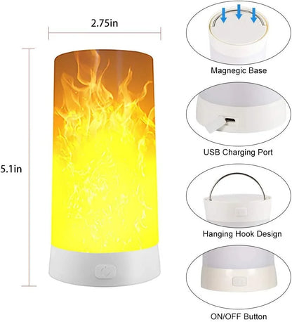 LED Flame Light USB Rechargeable Flameless Candles