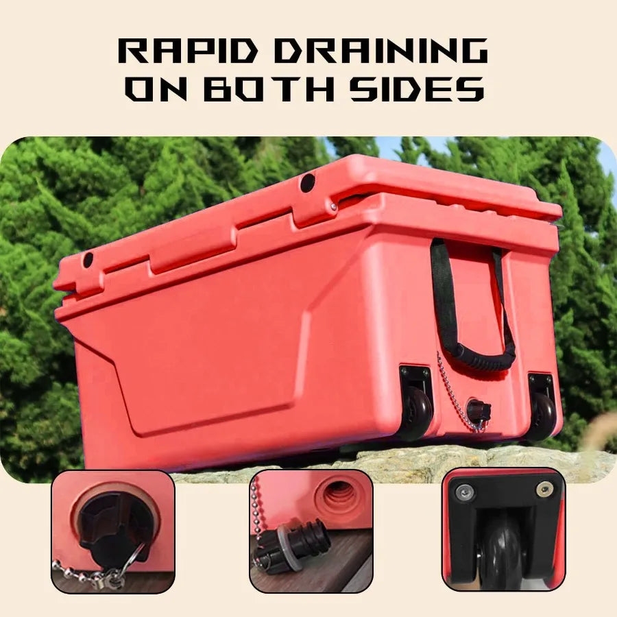 65QT Portable Insulated Cooler Box