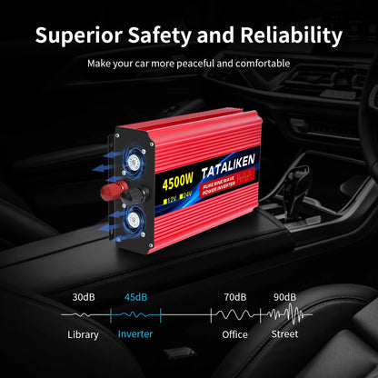 12V To AC 110V 60HZ e Portable Converter with LED