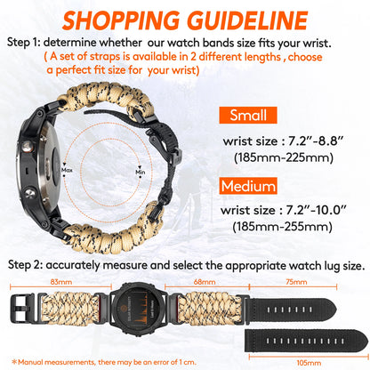 Compatible With Garmin, Paracord Watch Band