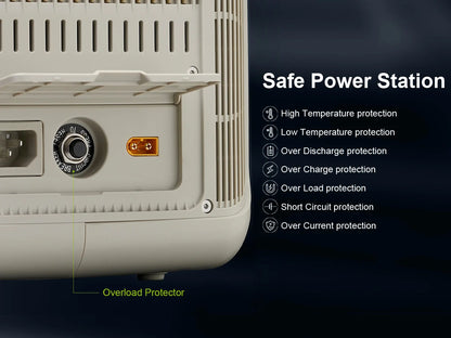 Portable Generator 299Wh 600W Power station with AC Outlets LiFePO4 Battery