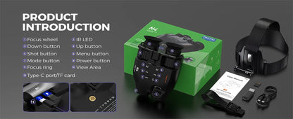 Digital Night Vision Binoculars 1080P Full HD Infrared Hunting Camera 300M 5X Optical For Total Darkness Surveillance