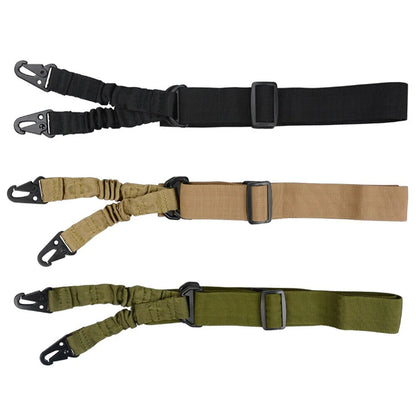Two Points Rifle Sling with Length Adjuster Traditional Sling with Metal Hook