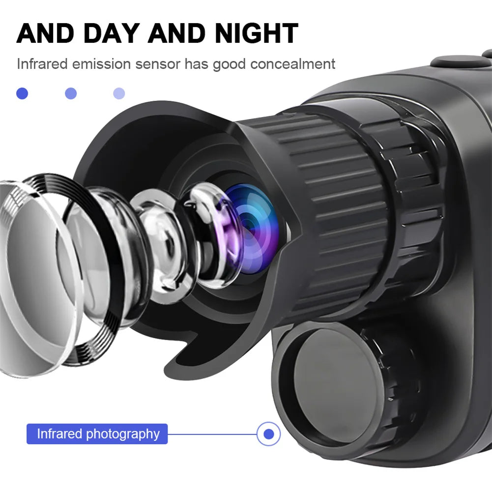 Digital Night Vision Monocular Telescope 5X Zoom Outdoor Full HD Infrared Night Goggles