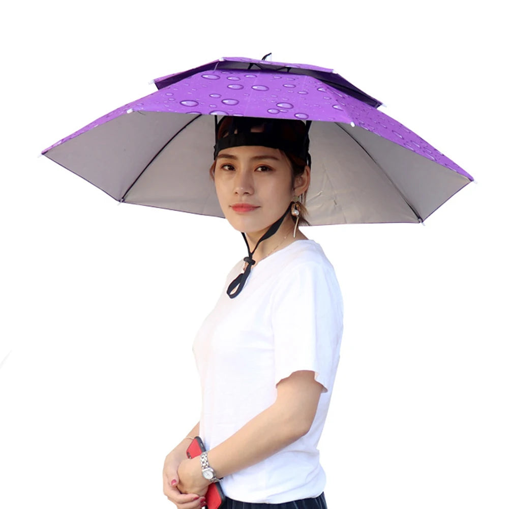 Portable Adjustable Fishing Sunshade Umbrella Hat