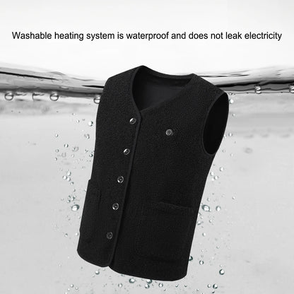 Unisex Electric Heated Rechargable Thermal Vest 16 Heating Areas 3 Heating Levels
