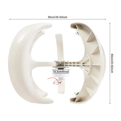 5 Blades Lantern Wind Turbine Nylon Fiber Windmill Generator