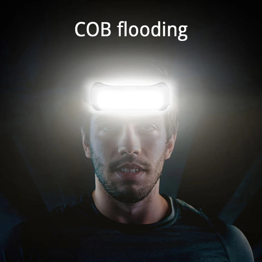 USB Rechargeable LED Headlamp Waterproof  Adjustable Headband Head Light