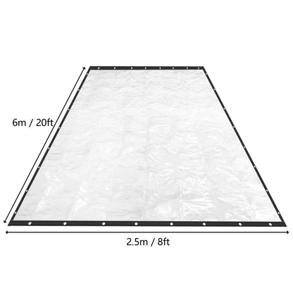8*20FT Outdoor Clear Tarp  Waterproof