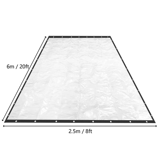 8*20FT Outdoor Clear Tarp  Waterproof