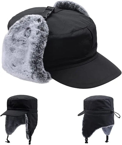 Winter Warm Earflap Fleece Hat with Visor for  Hunting  for Men and  Women