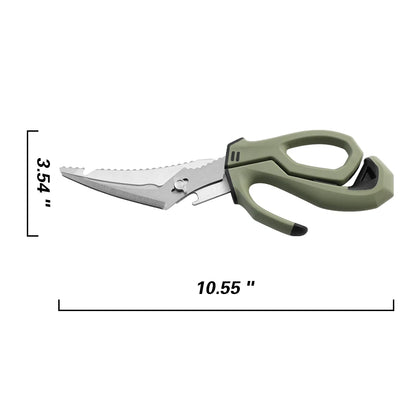 Multifunctional stainless steel detachable  , fishing scissors with fish bone remover, non-slip handle