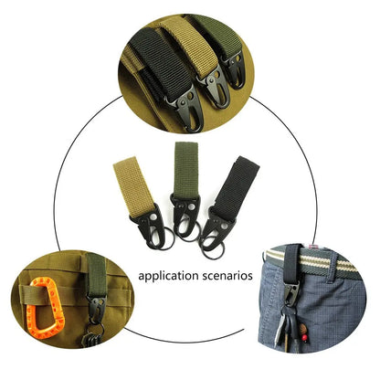 Tactical Gear Webbing Belt Clip with HK Hook