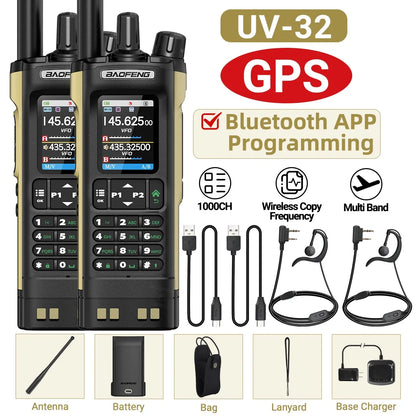 Long Range Multi Band Bluetooth GPS Walkie Talkie 10W