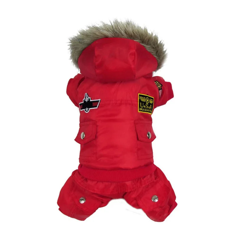 Autumn Winter Warm Dog Jacket Waterproof Hooded Padded Coat For Small Medium Dogs