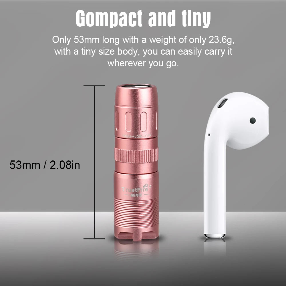 Magnetic MINIE EDC Flashlight LED and Rechargeable