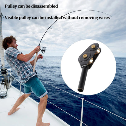 Double Roller Fishing Rod Guide Tip Pulley