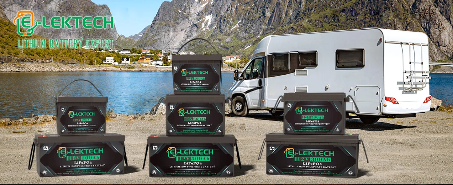 12V 300Ah LiFePO4 Lithium Battery Up to 10000 Cycles, Max. 3200W Power, for Off-Grid,